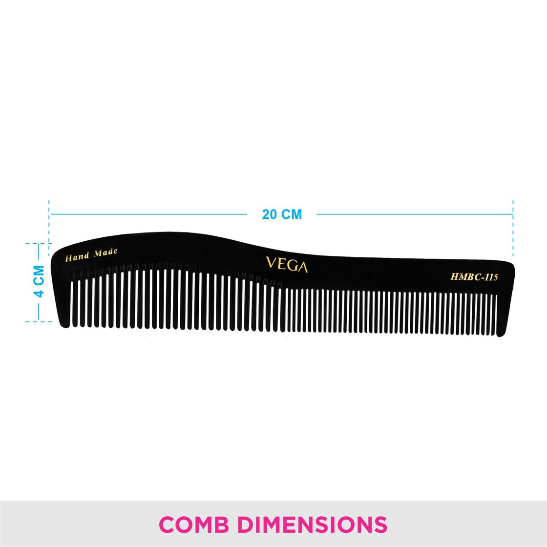 Vega Handcrafted Black Comb (Hmbc-115)-5