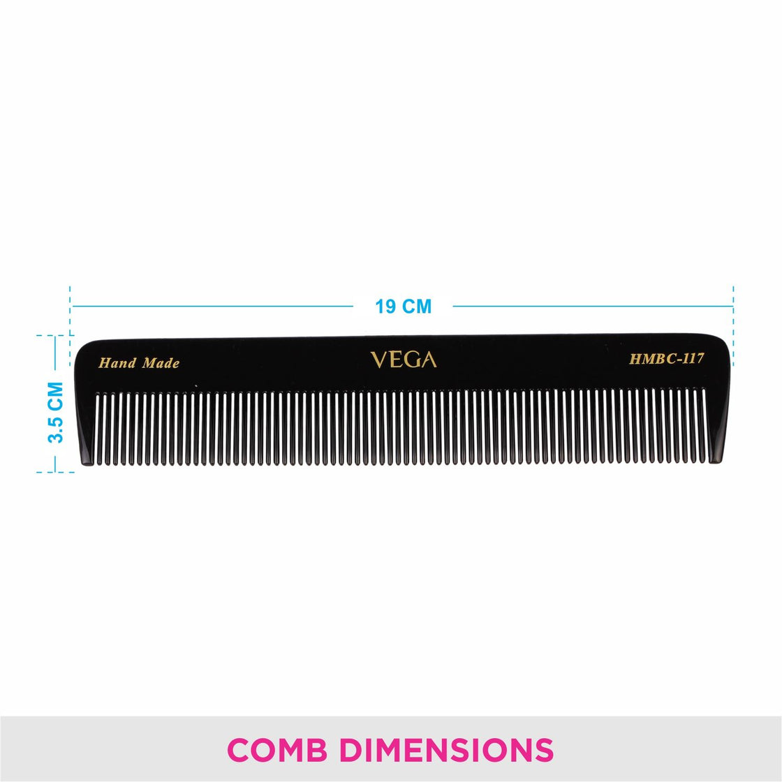 Vega Handcrafted Black Comb (Hmbc-117)-5