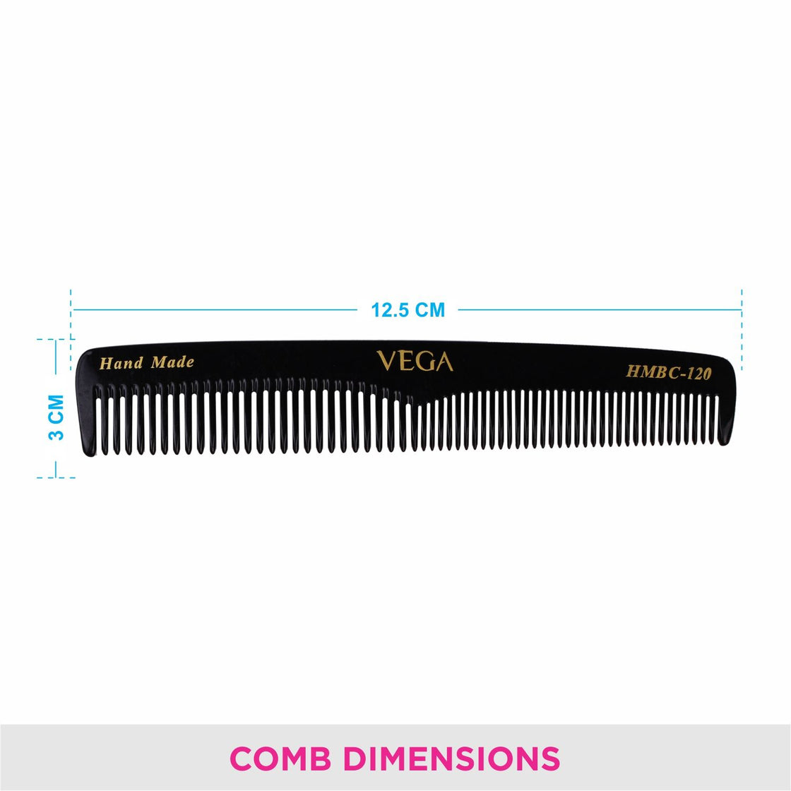 Vega Handcrafted Black Comb (Hmbc-120)-5
