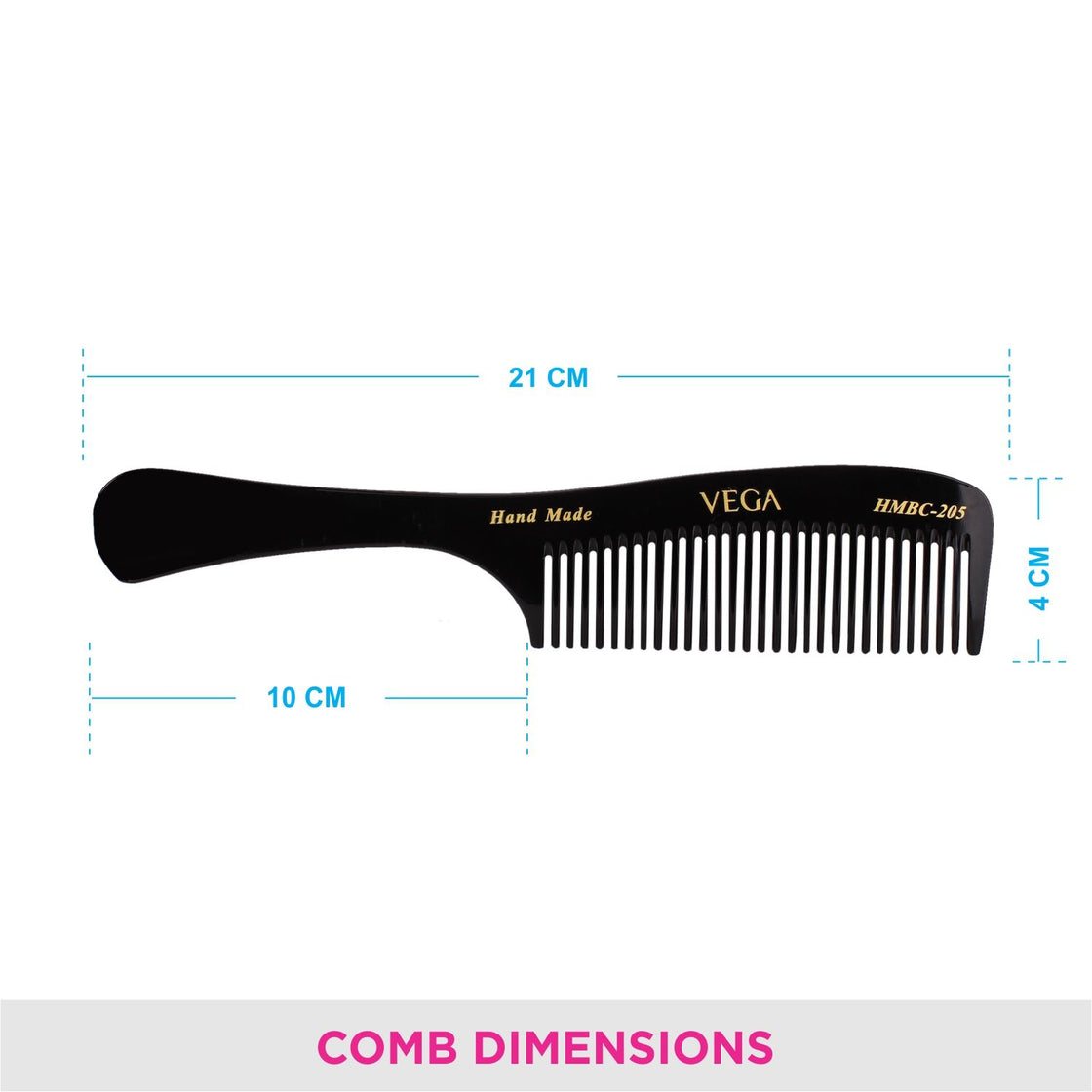 Vega Handcrafted Black Comb (Hmbc-205)-5