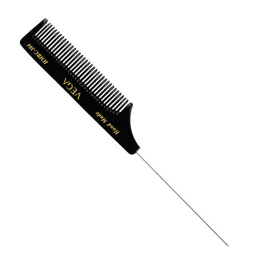 Vega Handcrafted Black Comb (With Steel Pin Hmbc-304)