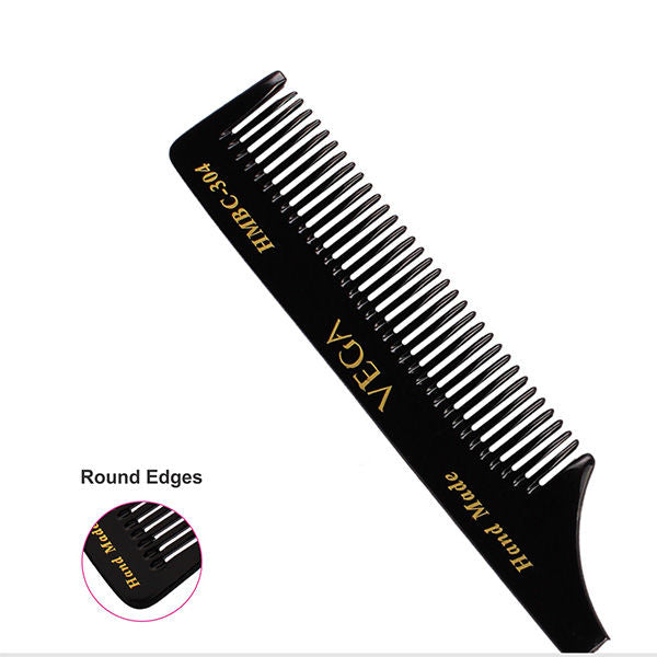 Vega Handcrafted Black Comb (With Steel Pin Hmbc-304)-4