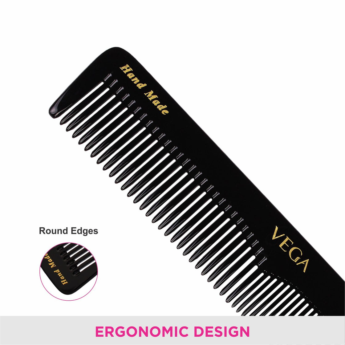 Vega Handcrafted Comb - Black (Hmbc-118)-3