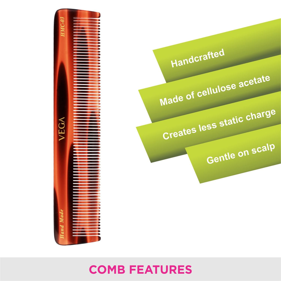 Vega Handcrafted Comb - Hmc-03-4
