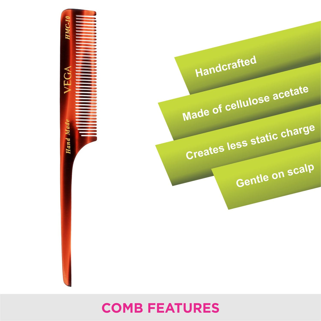 Vega Handcrafted Comb (Hmc-10)-4