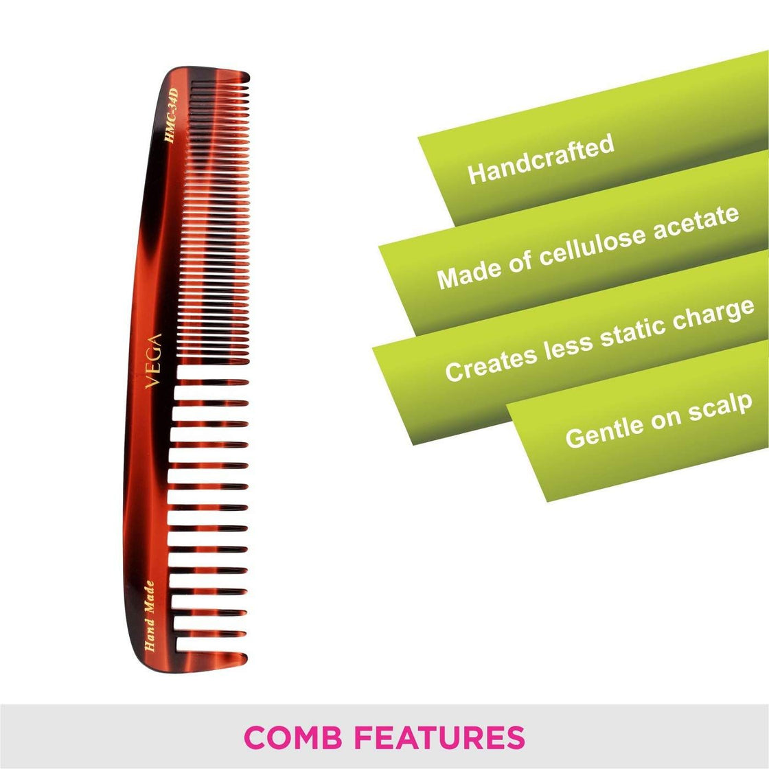 Vega Handcrafted Comb (Hmc-34D)-4