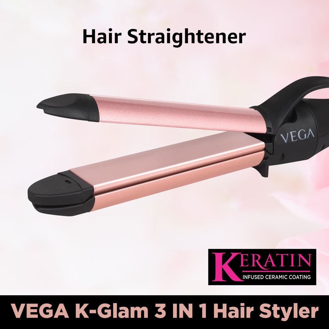 Vega K-Glam 3 In 1 Hair Styler - Rose Gold (Vhscc-04)-2