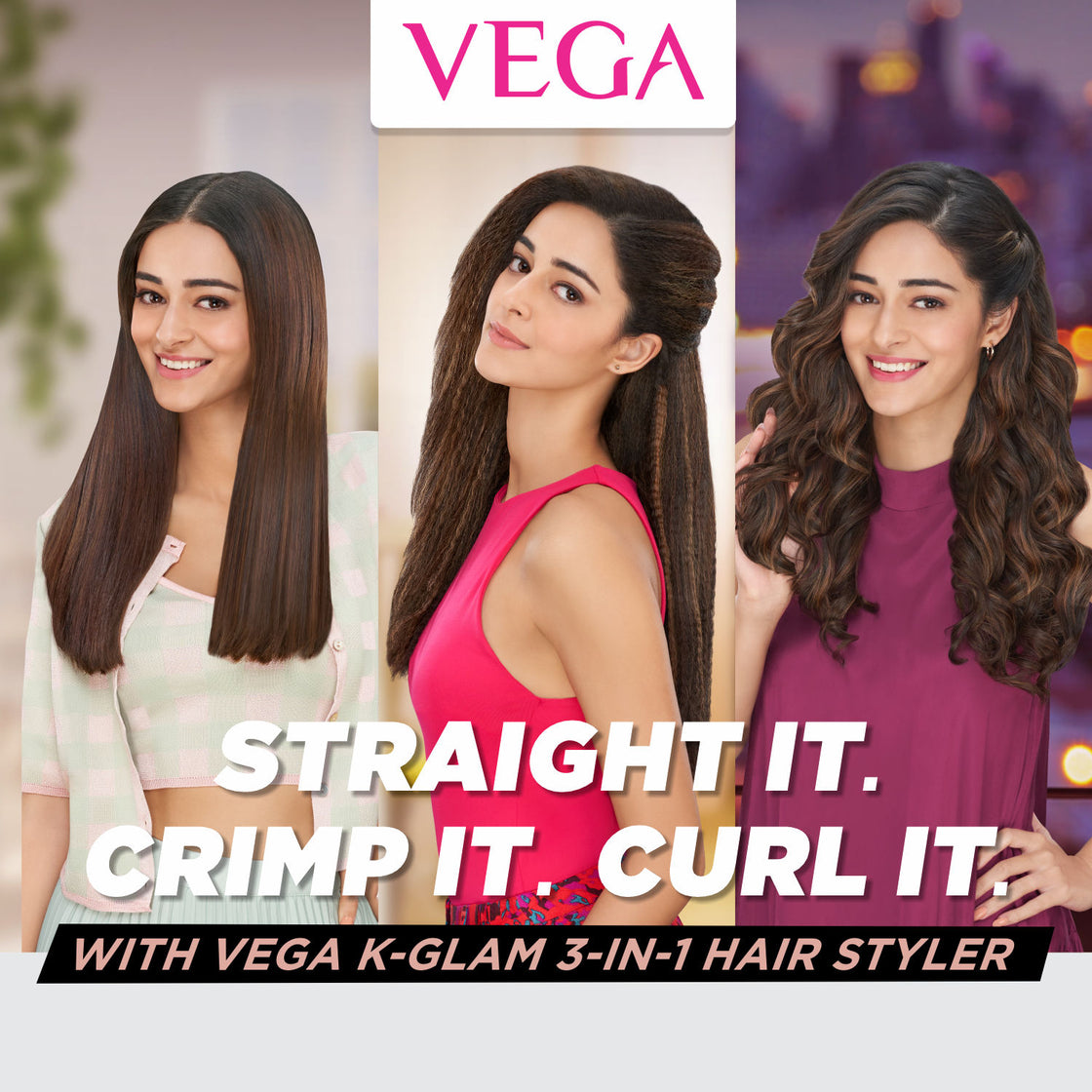 Vega K-Glam 3 In 1 Hair Styler - Rose Gold (Vhscc-04)-6