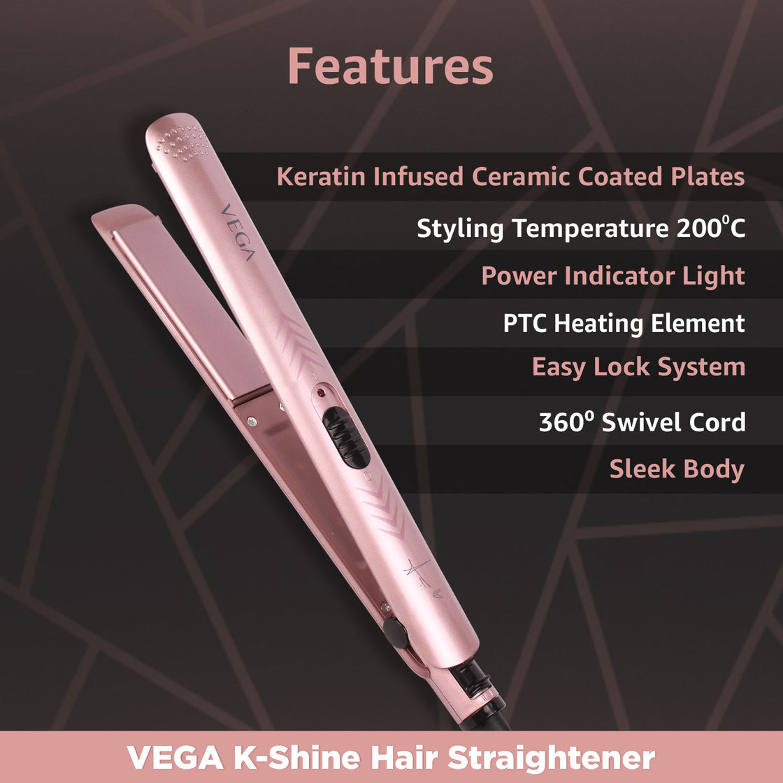 Vega K-Shine Hair Straightener(Vhsh-28)-4