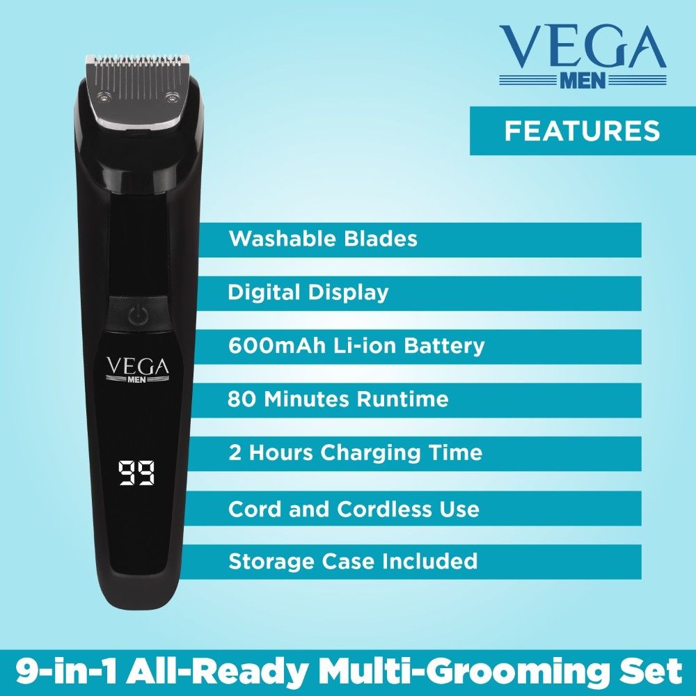 Vega Men 9-In-1 Multi-Grooming Set (Vhth-21)-4