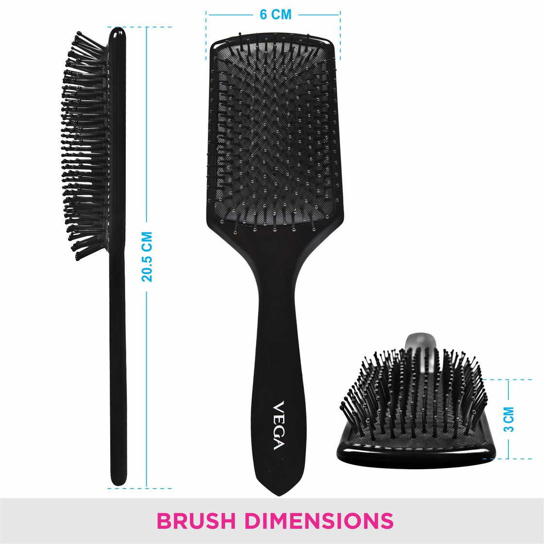 Vega Paddle Hair Brush (8586 M)-5