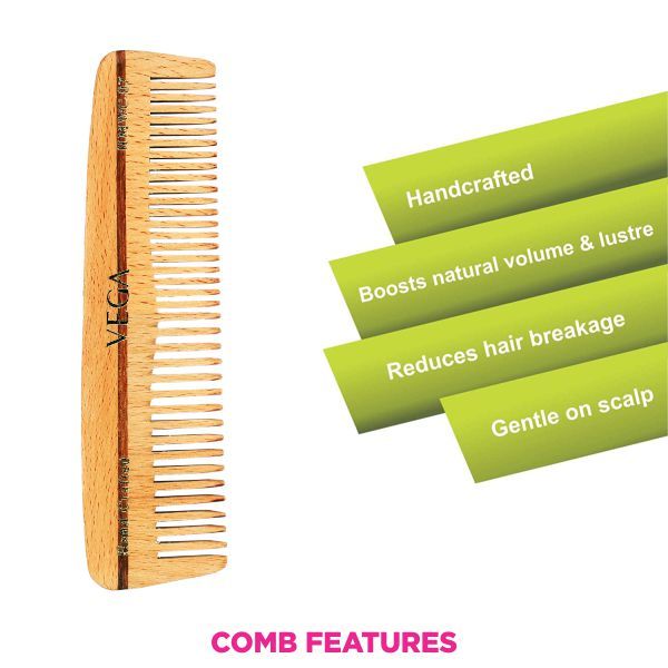 Vega Pocket Wooden Comb (Hmwc-07)-4