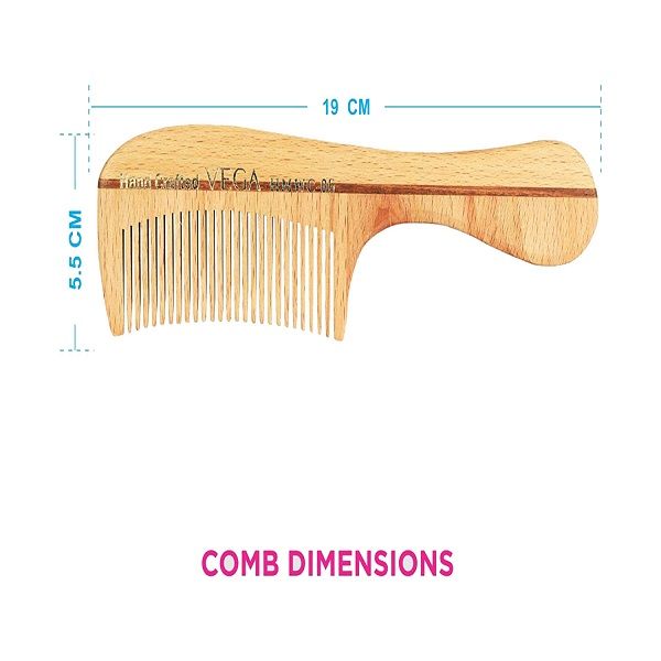 Vega Premium Wooden Comb (Hmwc-06)-7