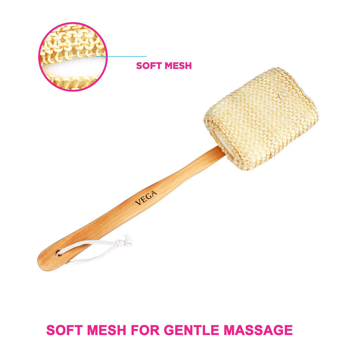 Vega Sisal Sponge Bath Brush (Nba-1/4)-6