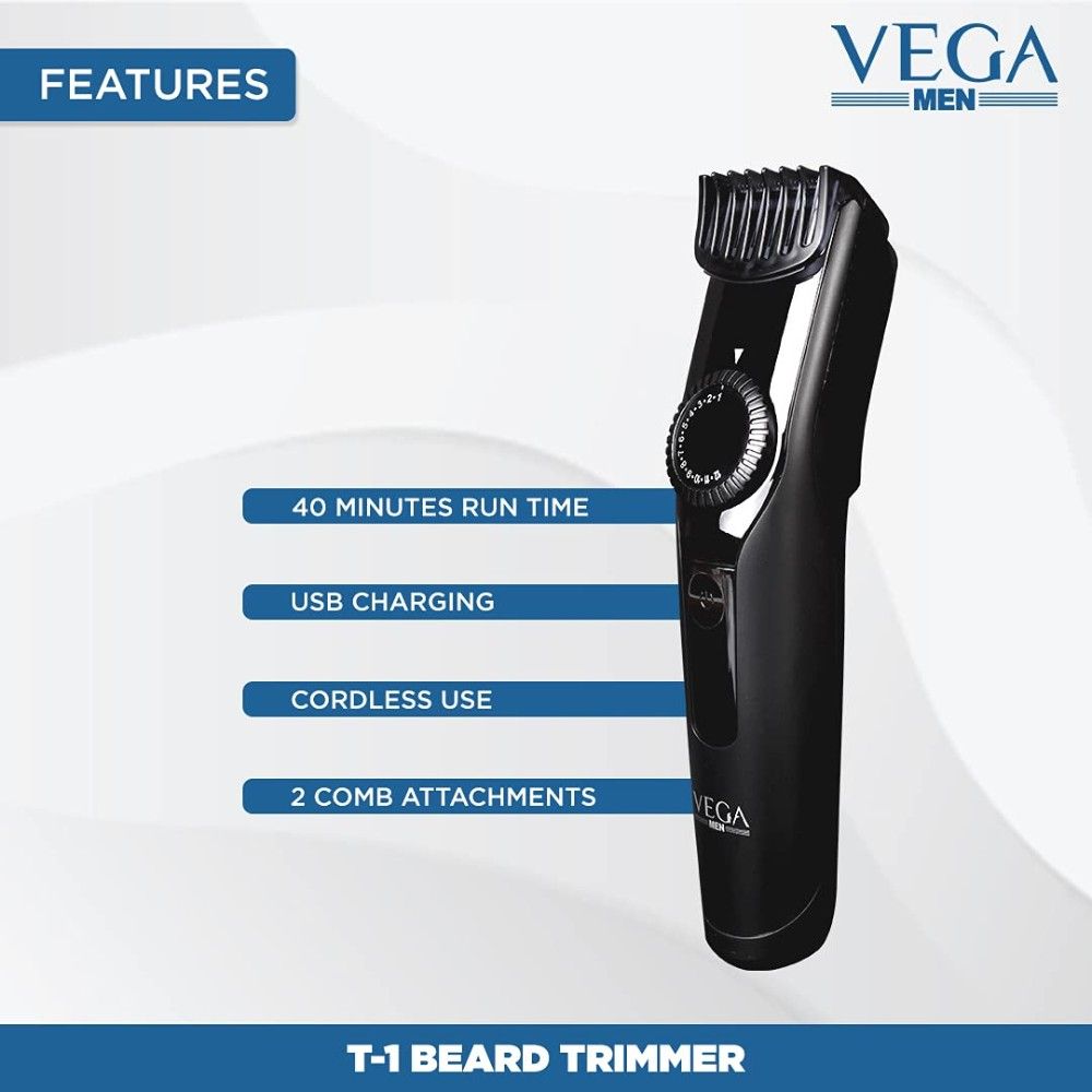 Vega T-1 Beard Trimmer (Vhth-18), Black-3