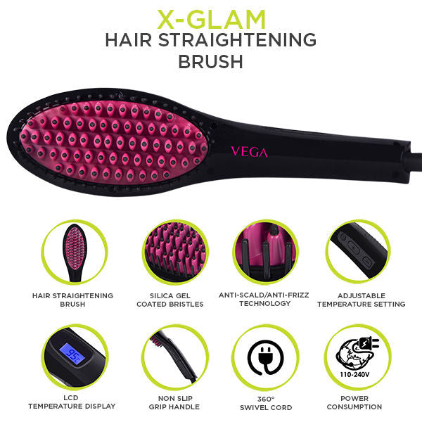 Vega Vhsb-01 X-Glam Straightening Brush-8