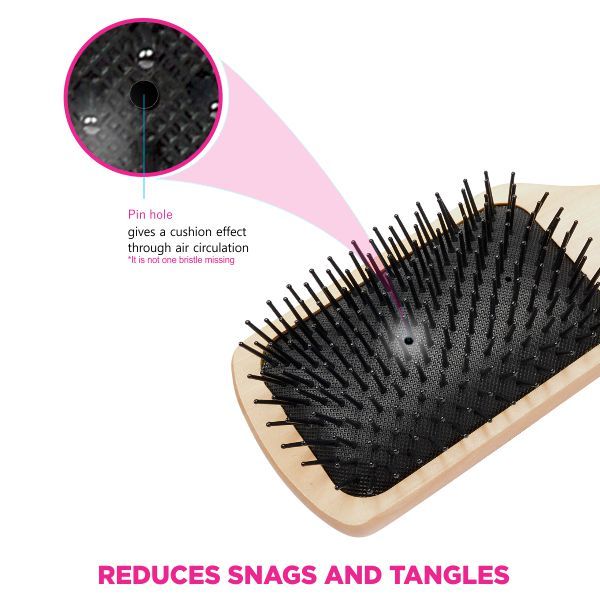 Vega Wooden Paddle Hair Brush - (E2-Pb)-5