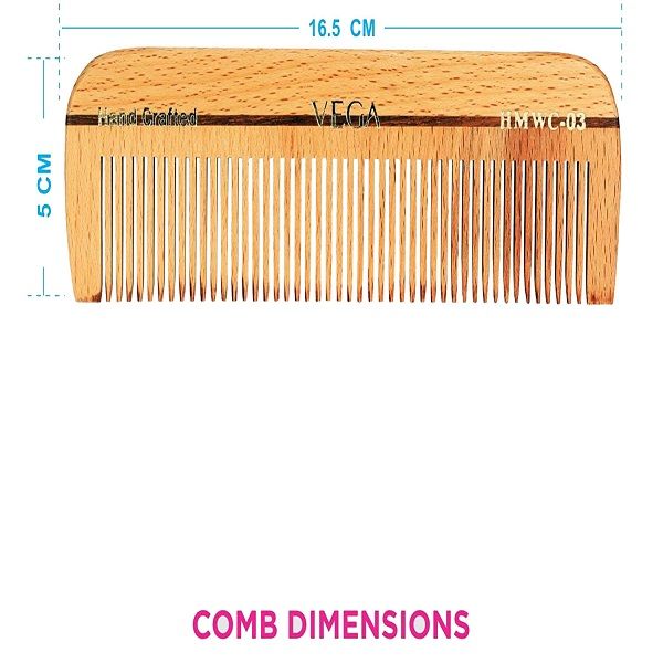 Vega Premium Wooden Comb (Hmwc-03)-7