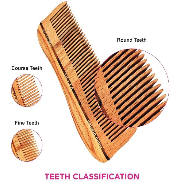 Vega Premium Wooden Styling Comb (Hmwc-01)-4