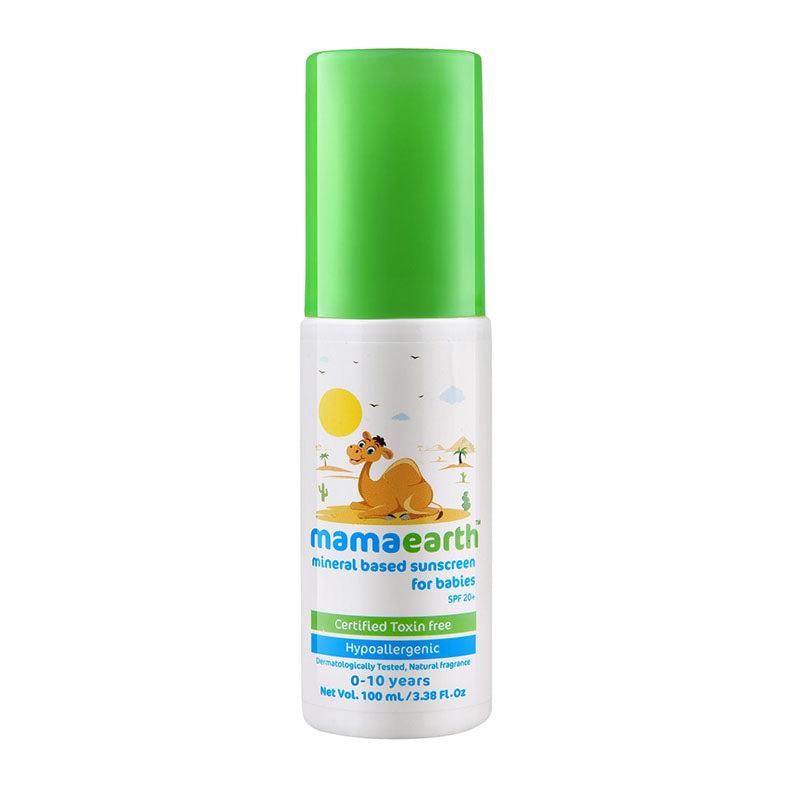 Mamaearth Mineral Based Sunscreen For Babies Certified Toxin Free Spf 20+