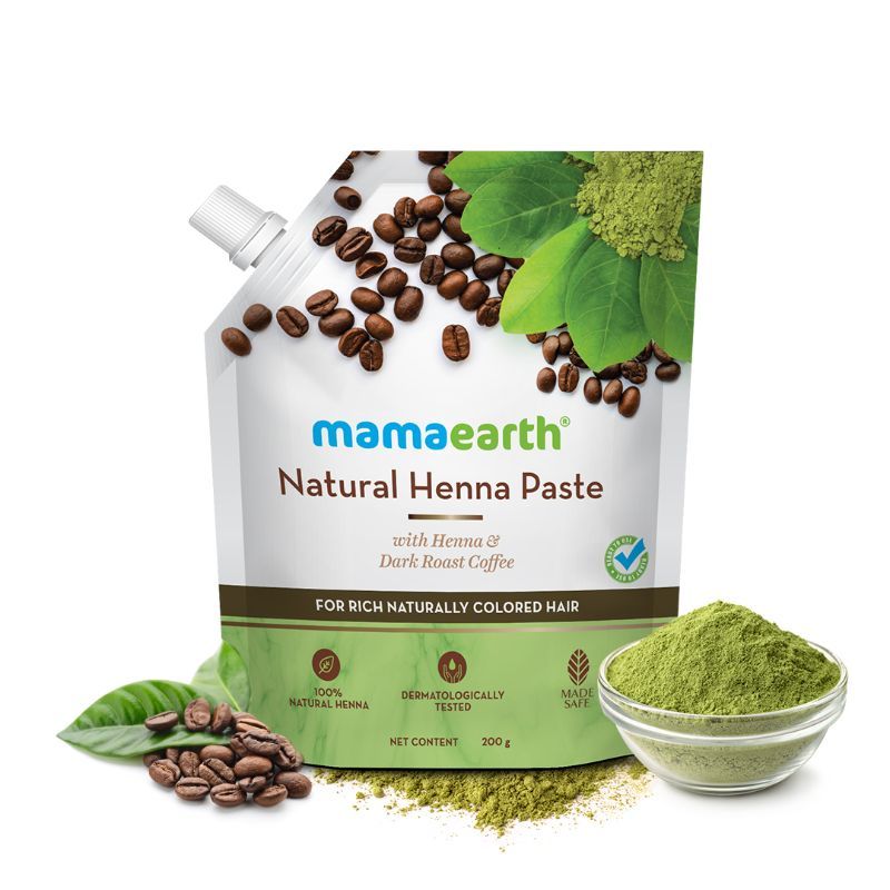 Mamaearth Natural Henna Paste With Henna & Dark Roasted Coffee For Rich Naturally Colored Hair-2