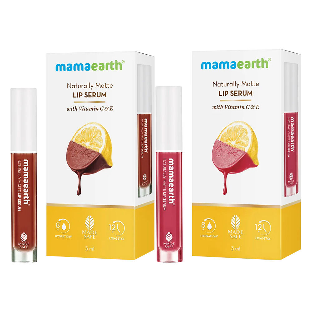 Mamaearth Naturally Matte Lip Serum - Candylicious Nude + Chocolate Truffle