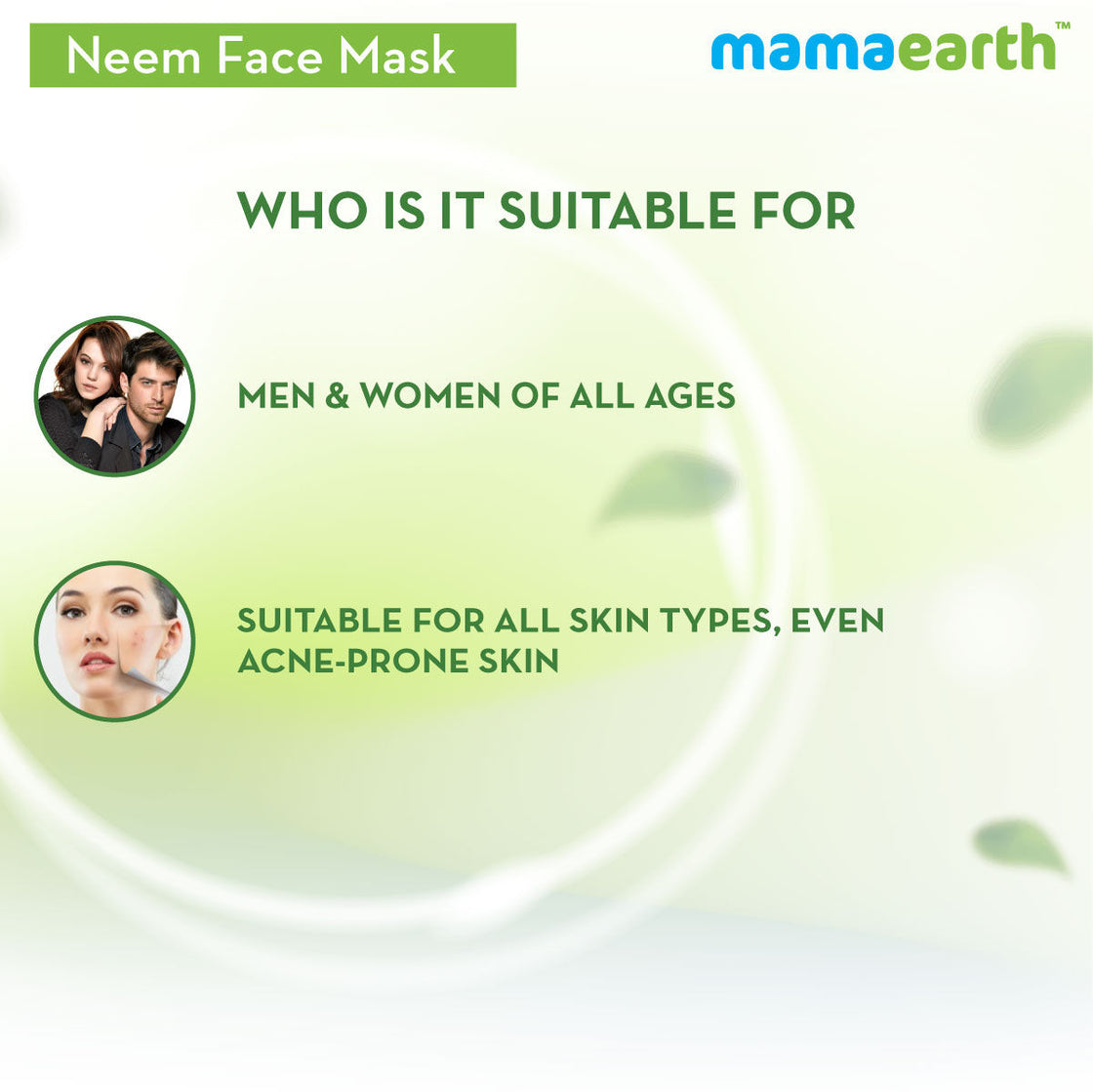 Mamaearth Neem Face Mask With Neem & Tea Tree For Pimples & Zits-5