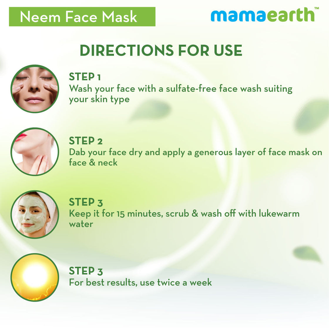 Mamaearth Neem Face Mask With Neem & Tea Tree For Pimples & Zits-6