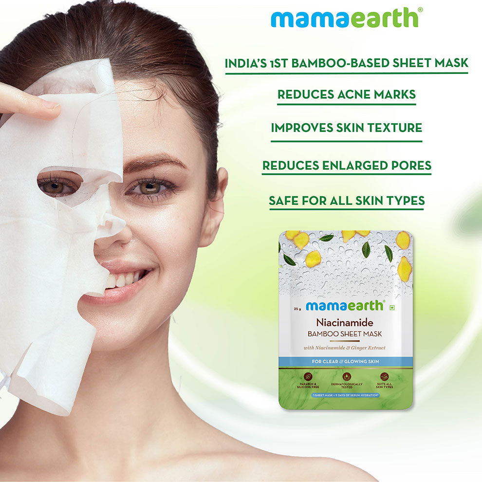 Mamaearth Niacinamide Bamboo Sheet Mask-3
