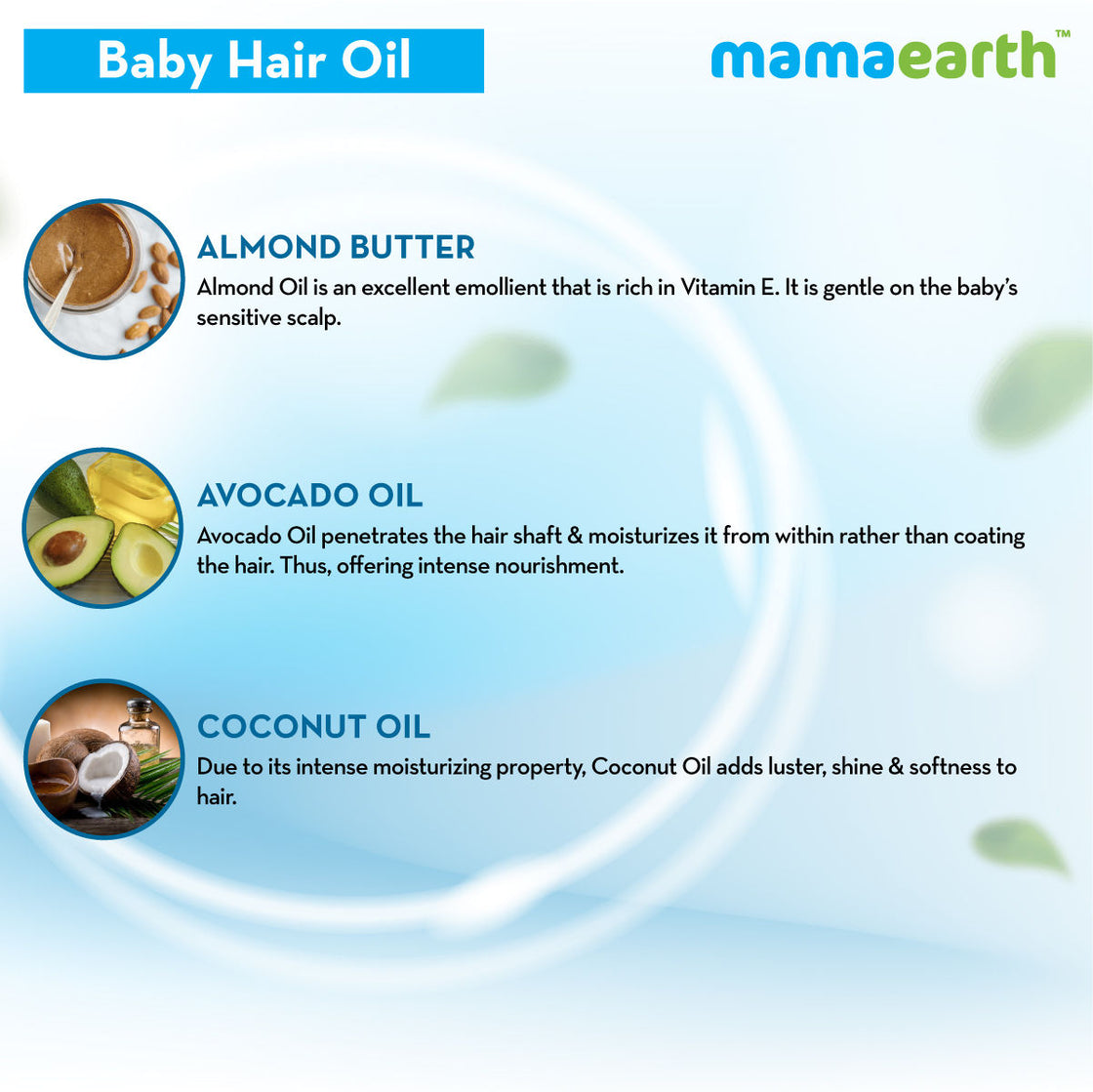 Mamaearth Nourishing Baby Hair Oil With Almond & Avocado Oil-3