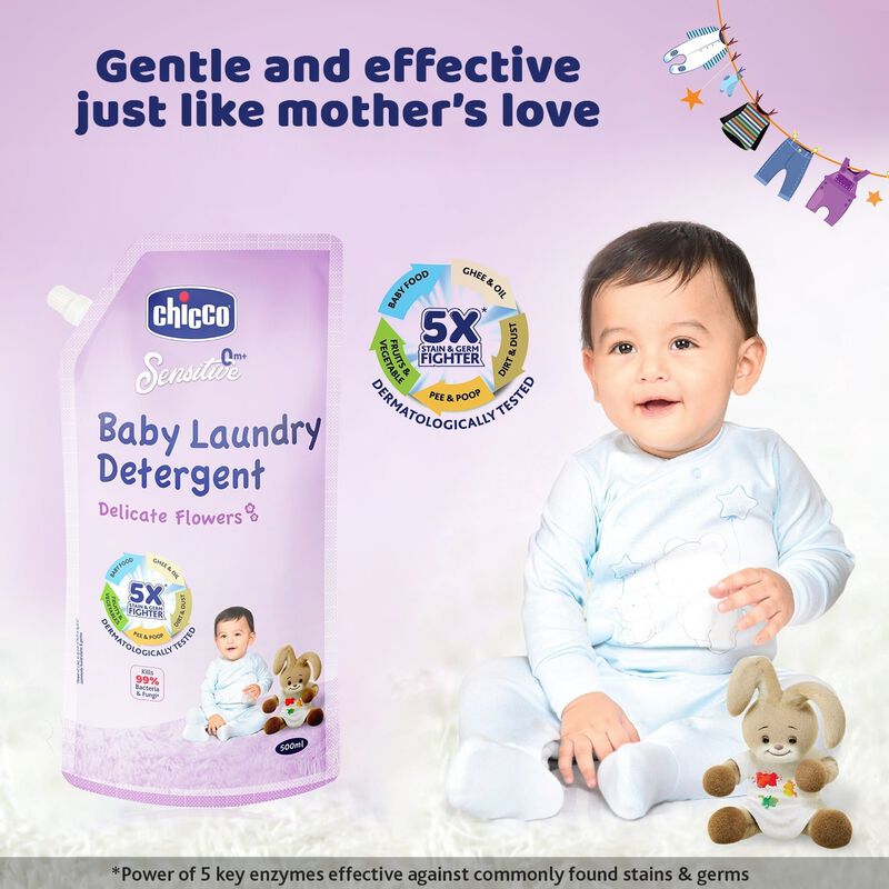 Chicco Baby Laundry Detergent (Delicate Flowers) (500ml)