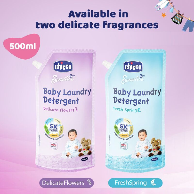 Chicco Baby Laundry Detergent (Delicate Flowers) (500ml)