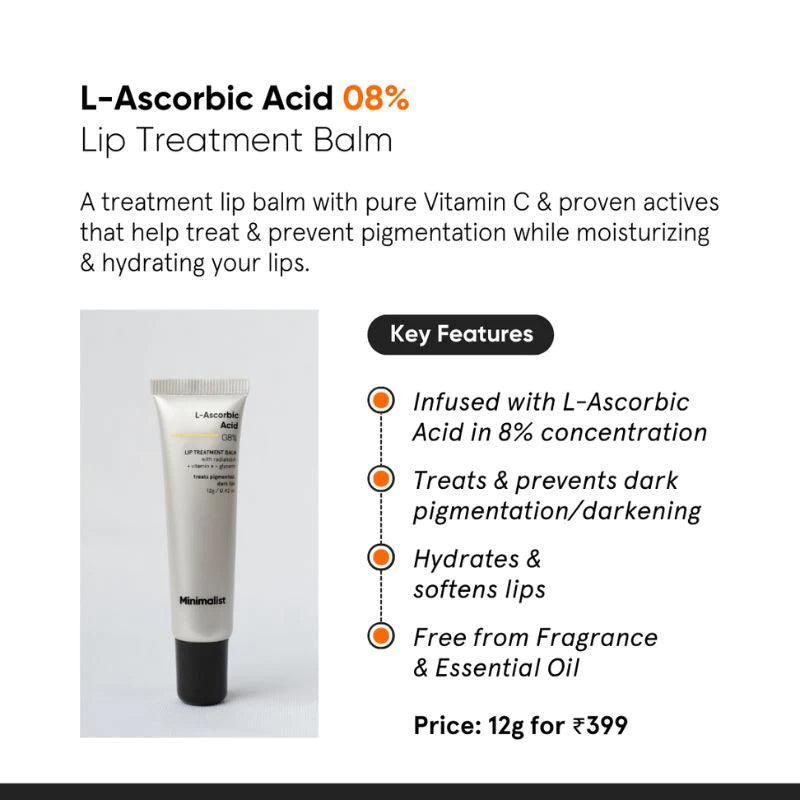 Minimalist L-Ascorbic Acid-08% Lip Treatment Balm (12G)-2