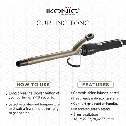 Ikonic Professional Curling Tong CT32