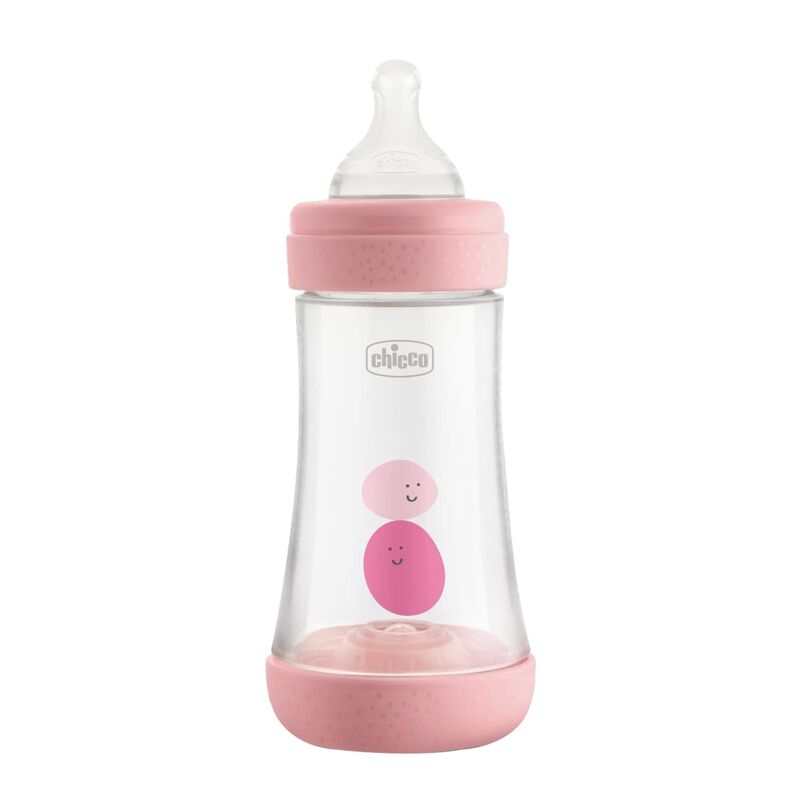 Chicco Perfect5 Feeding Bottle (240ml, Medium) (Pink)
