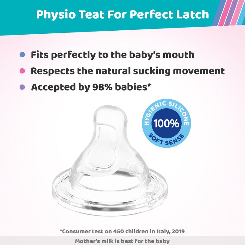 Chicco Perfect5 Feeding Bottle (240ml, Medium) (Pink)