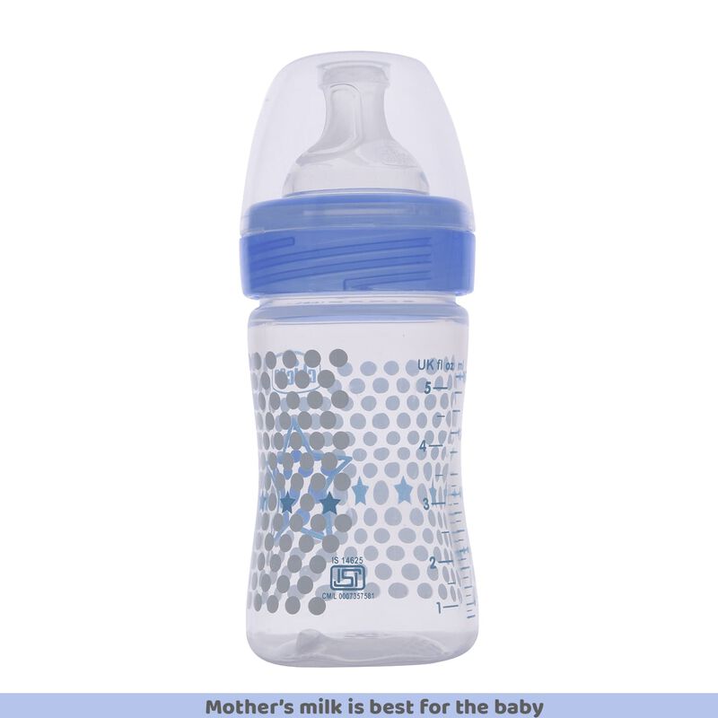 Chicco WellBeing Feeding Bottle (150ml, Slow) (Blue)
