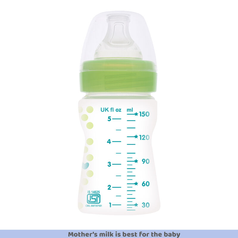 Chicco WellBeing Feeding Bottle (150ml, Slow) (Green)