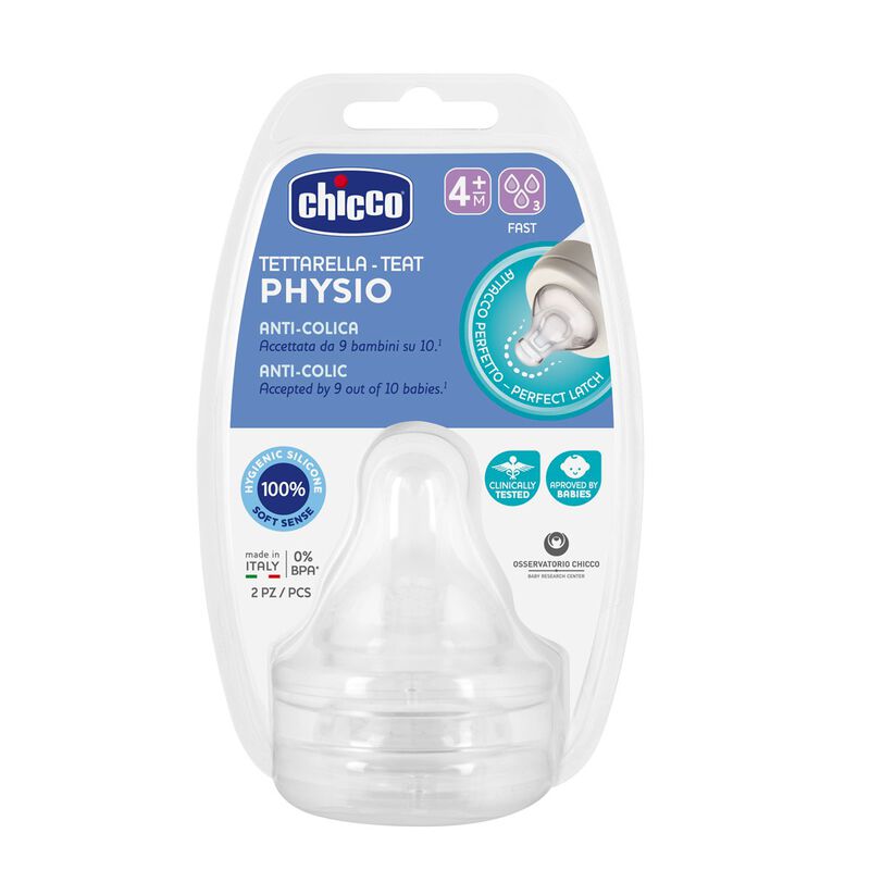 Chicco Physio Teat (4m+, Fast) (2 Pcs)