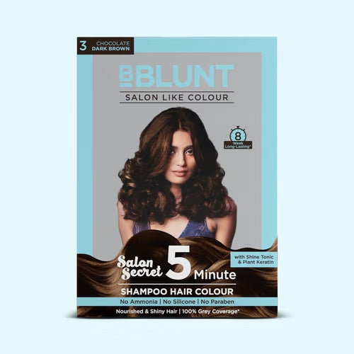 Chocolate Dark Brown 5 Minute Shampoo Hair Colour - 20Ml X 5 (Pack Of 2)