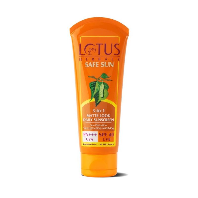 Lotus Herbals Safe Sun 3 In 1 Matte-Look Daily Sunscreen SPF 40 PA+++50g