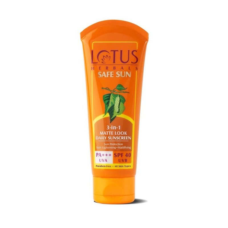 Lotus Herbals Safe Sun 3 In 1 Matte-Look Daily Sunscreen SPF 40 PA+++50g
