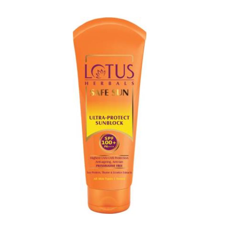 Lotus Herbals Safe Sun Ultra - Protect Sunblock Anti-Ageing, Anti-Tan - SPF 100 PA+++
