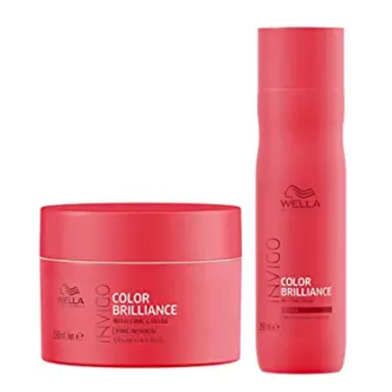Wella Professionals INVIGO COLOR BRILLIANCE Mask for fine/normal hair 150ml and Shampoo for fine/normal hair, 250ml