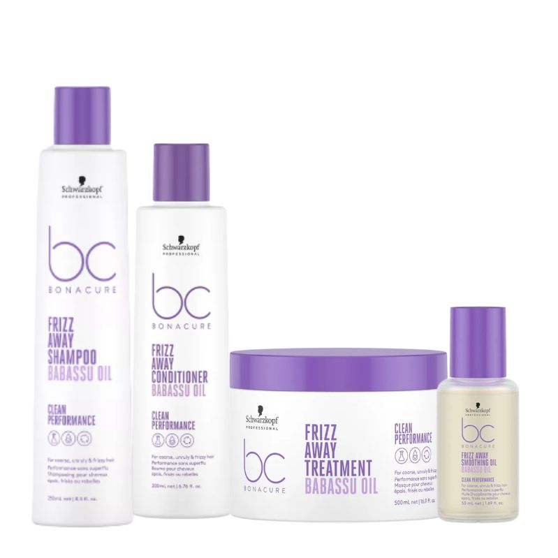 Schwarzkopf Professional Bonacure Frizz Away Shampoo 250ml , Conditioner , Mask 200ml and Hair Oil 50ml Combo Pack of 3