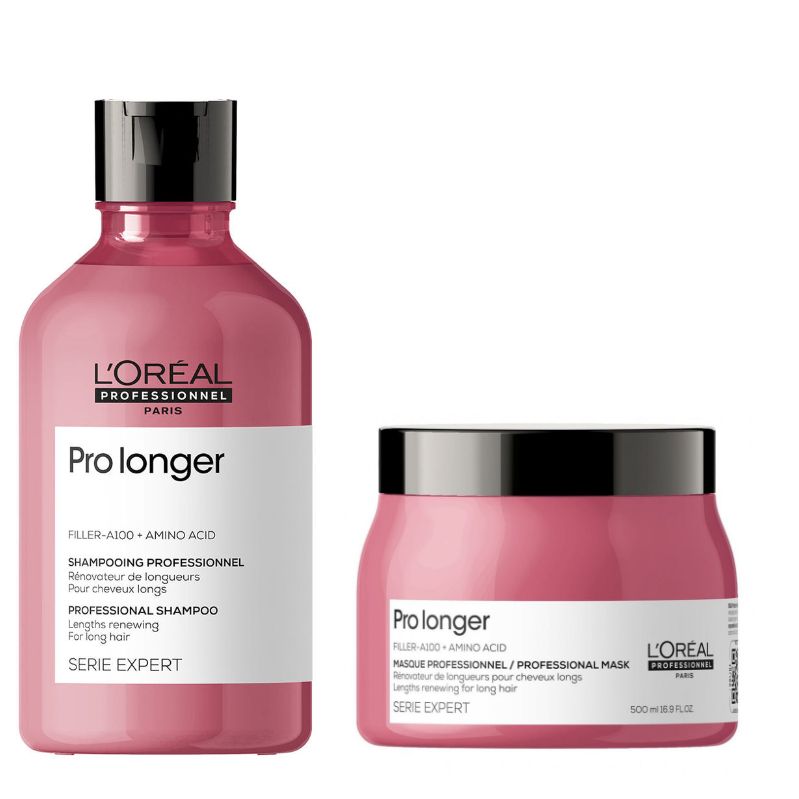 Loreal Pro Longer Shampoo and Mask 300g+500g Combo Pack of 2