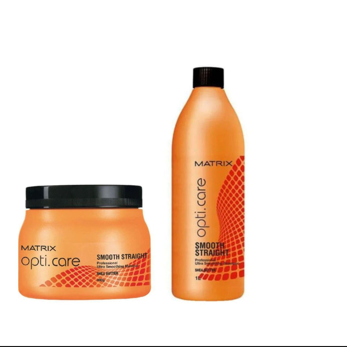 Matrix Opti Care Ultra Smoothing Masque 490gm and Shampoo 1000ml Combo Pack of