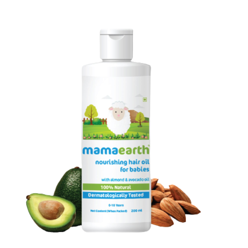 Mamaearth Nourishing Baby Hair Oil With Almond & Avocado Oil