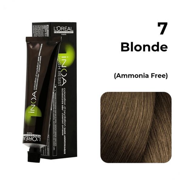 Loreal Inoa Ammonia Free Hair Color 60G 7 Blonde