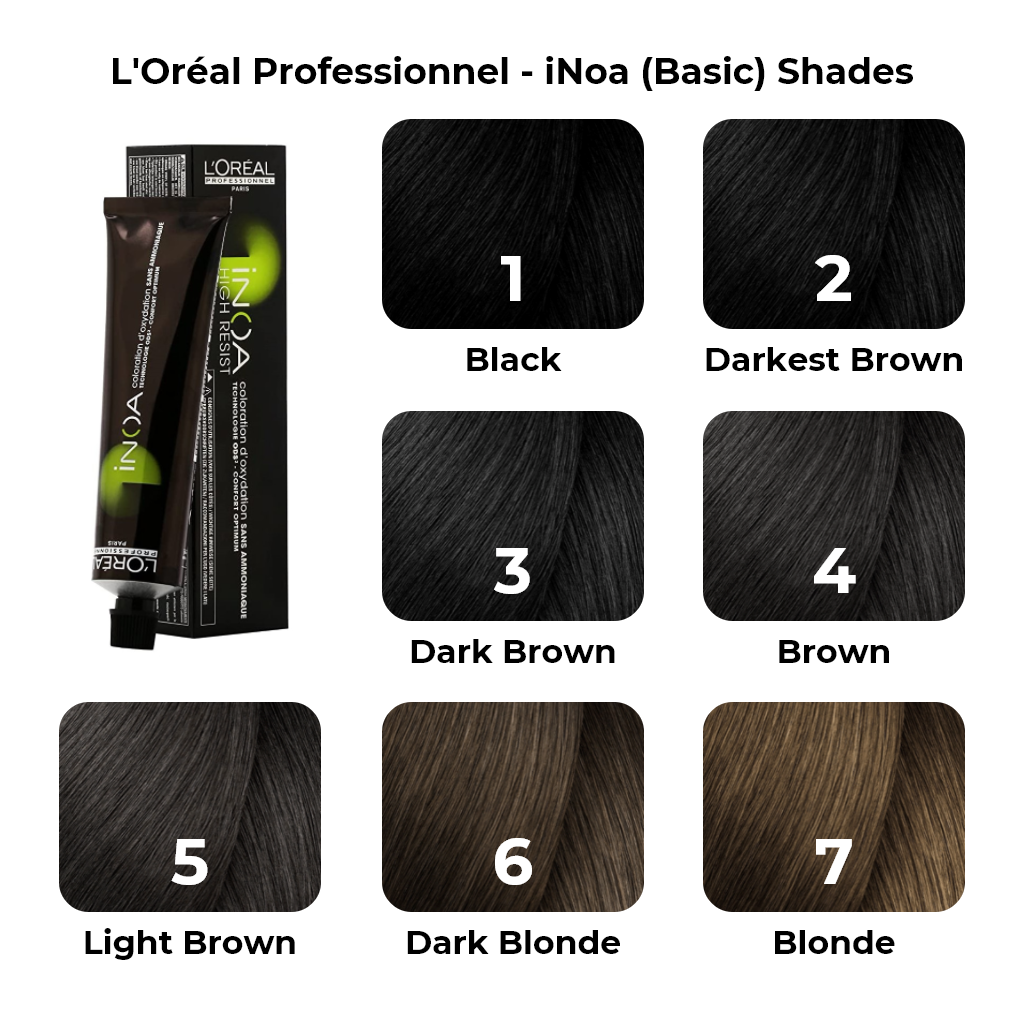 Loreal Inoa Ammonia Free Hair Color 60G 1 Black